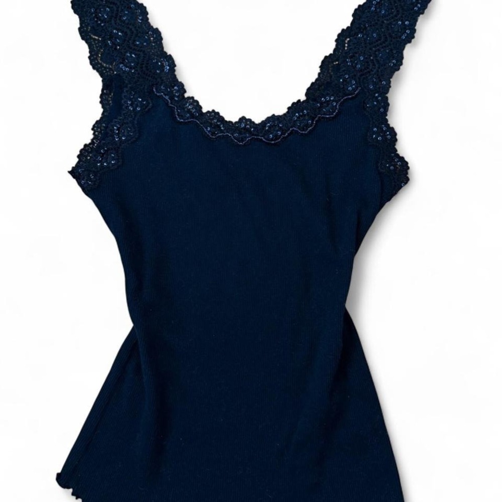 Y2K‎ 2000s style The Limited Lace beaded detail tank